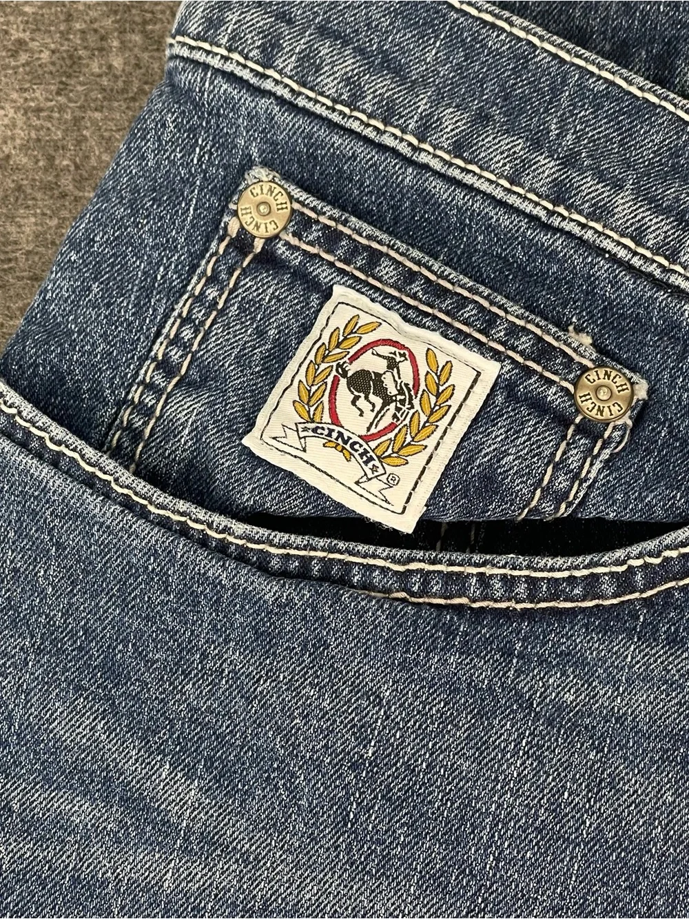 Cinch Mens White Label 031 Relaxed Medium Stone Jeans 38x38 Mb92834031 Cowboy